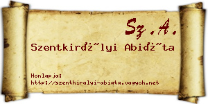 Szentkirályi Abiáta névjegykártya